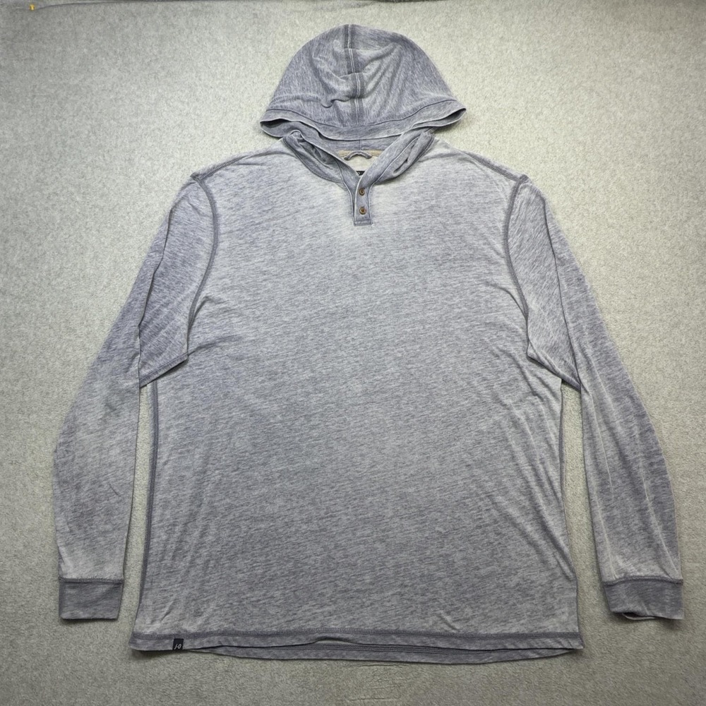 Johnnie O Zed Hooded Henley Shirt Mens XL Purple Pacific Lightweight Pullover